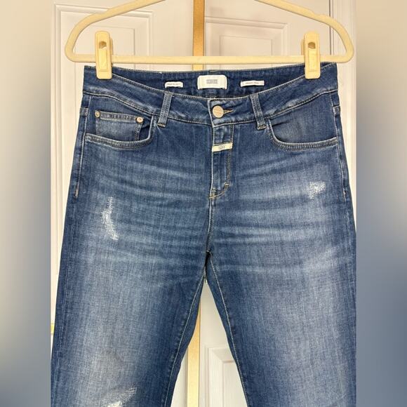 Closed Denim - Closed Jeans Distressed Ankle Skinny High Rise Leg Pants size 29 Italian Denim